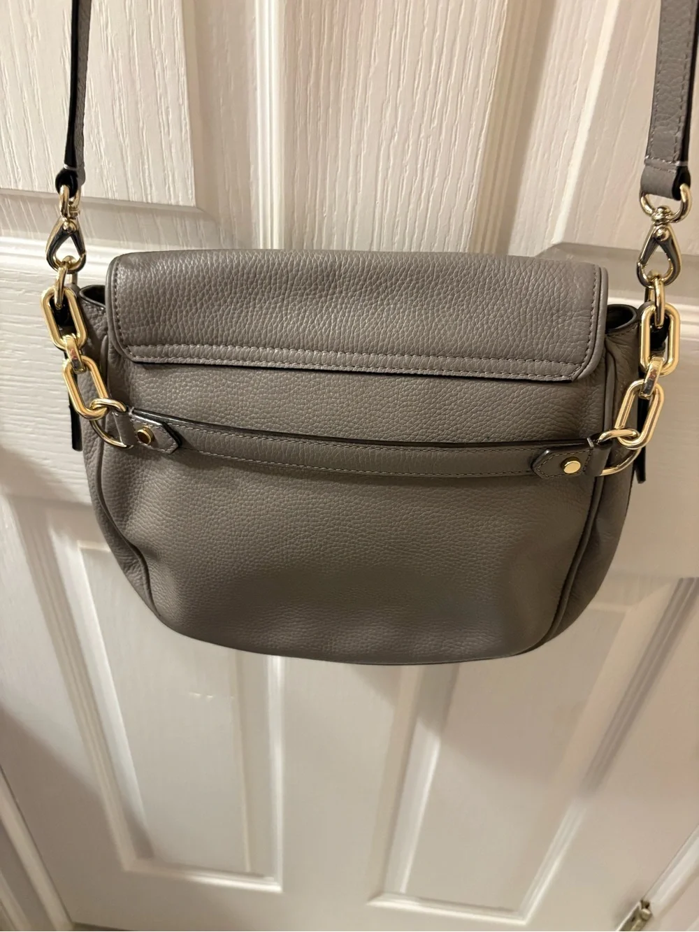 kate spade Pebbled Leather Crossbody in Taupe with Gold Hardware
